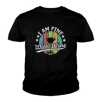 Wine Glass Of Red Wine And White Wine Youth T-shirt | Mazezy