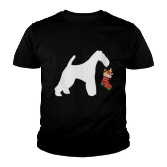 Wire Fox Terrier Christmas Stocking Stuffer Dog Youth T-shirt - Thegiftio UK