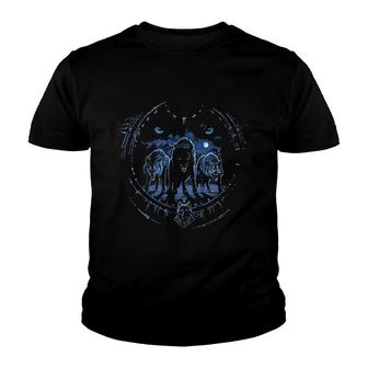 Wolf Pack Spirit Animal Claws And Fangs Wild Animals Youth T-shirt | Mazezy