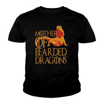 Woman Mother Of Bearded Dragons Women Reptile Mom Youth T-shirt | Mazezy