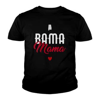 Womens Bama Mama Alabama Mom V-Neck Youth T-shirt | Mazezy AU