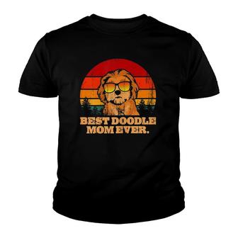 Womens Best Doodle Mom Ever Mother's Day Gift Goldendoodle Youth T-shirt | Mazezy
