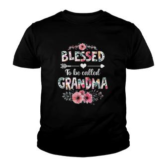 Womens Blessed To Be Called Grandma Funny Grandma Mothers Day Youth T-shirt - Thegiftio UK