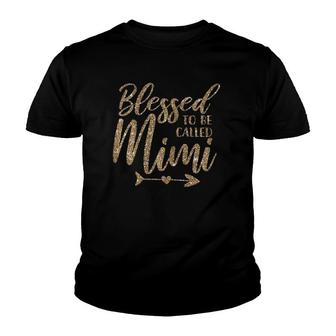 Womens Blessed To Be Called Mimi For Grandma Mother's Day Cute Gift Youth T-shirt | Mazezy