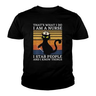 Womens Cat That's What I Do I Am A Nurse Funny Gift For Women Youth T-shirt | Mazezy