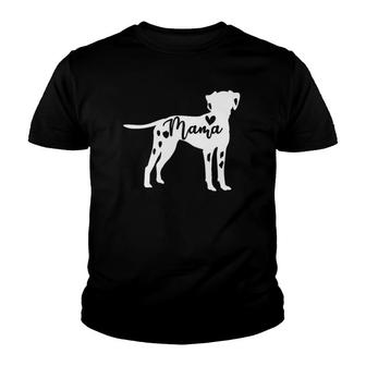 Womens Dalmatian Mama Dog Mom Dog Lover Youth T-shirt | Mazezy