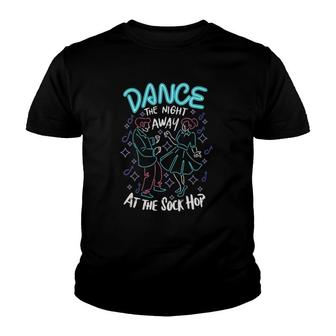 Womens Dance The Night Away Sock Hop Theme Party 1950S Costume 50S V Neck Youth T-shirt | Mazezy