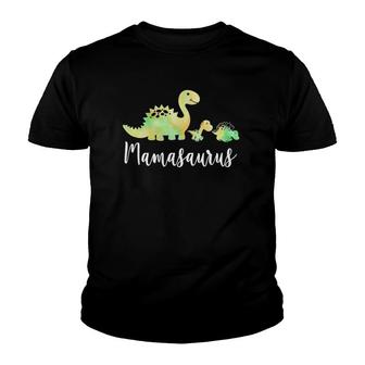 Womens Dinosaur Mamasaurus- Rex Lover Boy Family V-Neck Youth T-shirt | Mazezy