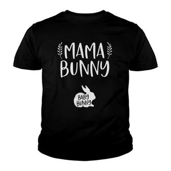 Womens Easter Pregnancy Announcement Mama Bunny Baby Reveal Youth T-shirt | Mazezy