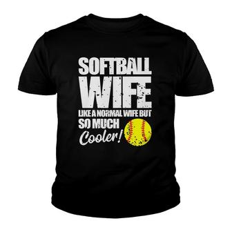 Womens Fastpitch Softball Funny Mom Youth T-shirt | Mazezy