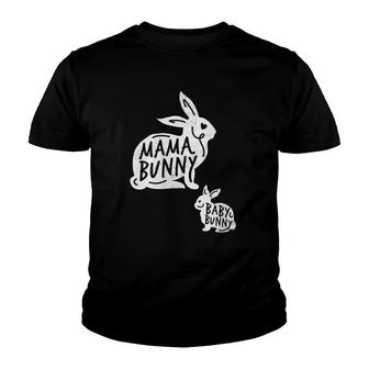 Womens Funny Mama Bunny Baby Bunny Gift Idea Fun Gift Design Youth T-shirt | Mazezy UK