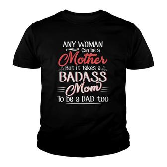Womens Funny Quotes Happy Father's Day To The Single Mom Sarcasm Youth T-shirt | Mazezy
