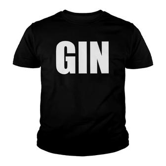 Womens Gin & Tonic Gin & Juice Gin Matching Couples Halloween V-Neck Youth T-shirt | Mazezy