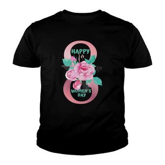 Womens Happy Womens Day - Women's Day 8 March Gift For Women Wife V-Neck Youth T-shirt | Mazezy