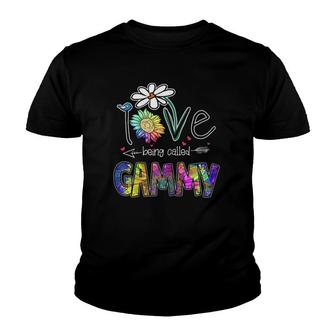 Womens I Love Being Called Gammy Daisy Sunflower Mother's Day Gifts Youth T-shirt | Mazezy