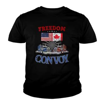 Womens I Support Truckers Freedom Convoy 2022 Youth T-shirt | Mazezy