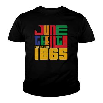 Womens Juneteenth Free-Ish Since 1865 Celebrate Black Freedom V-Neck Youth T-shirt | Mazezy