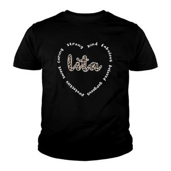 Womens Lita Heart Lita Grandmother Appreciation Lita Grandma Youth T-shirt | Mazezy