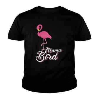 Womens Mama Bird Tee Novelty Flamingo Lover Gift Idea For Women Youth T-shirt | Mazezy UK
