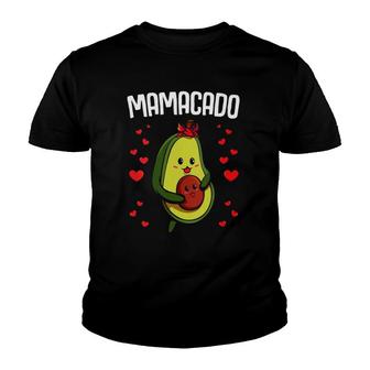 Womens Mamacado Pregnant Funny Pregnancy Avocado V-Neck Youth T-shirt | Mazezy