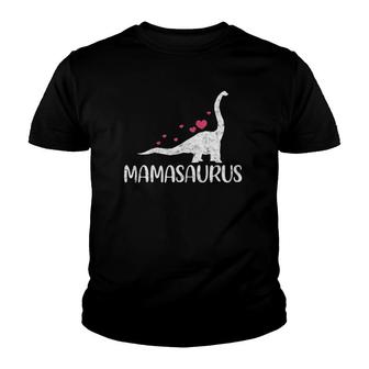Womens Mamasaurus Dinosaur Mom Funny Rex Saurus Mothers Day Vintage Youth T-shirt | Mazezy