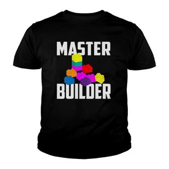 Womens Master Builder Cute Master Block Builder Bricks Gift V Neck Youth T-shirt | Mazezy