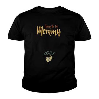 Womens Mom Soon To Be Mommy 2022 Mother Pregnant Kids Mother's Day Youth T-shirt | Mazezy