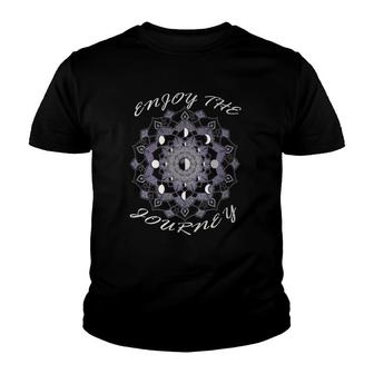 Womens Moon Phases Inspirational Quote Enjoy The Journey Inspiring Youth T-shirt | Mazezy
