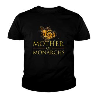 Womens Mother Of Monarchs I Beautiful Colorful Entomology Gift Idea Youth T-shirt | Mazezy UK