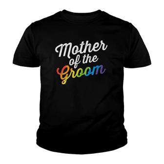 Womens Mother Of The Groom Gay Lesbian Wedding Lgbt Same Sex V-Neck Youth T-shirt | Mazezy