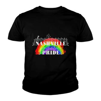 Womens Nashville Pride Rainbow For Gay Pride Youth T-shirt | Mazezy