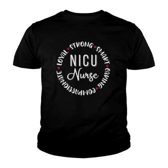 Womens Nicu Nurse Gifts Nurses Nursing Graduation Medical Love V Neck Youth T-shirt - Thegiftio UK