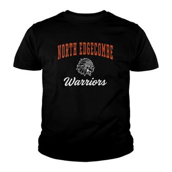 Womens North Edgecombe High School Warriors V-Neck Youth T-shirt | Mazezy