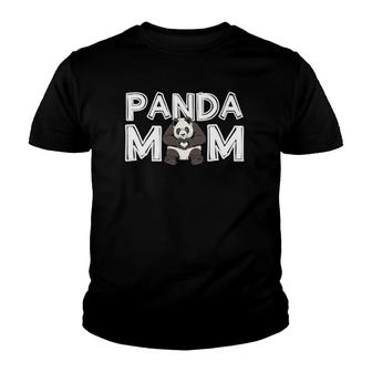 Womens Panda Mom Mommy Mother's Day Gift Panda Bear Youth T-shirt | Mazezy