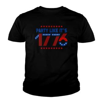 Womens Party Like It Is 1776 4Th Of July V-Neck Youth T-shirt | Mazezy