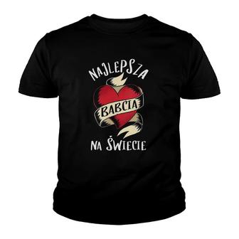 Womens Polish Mother Najlepsza Mama Babcia For Polish From Poland V-Neck Youth T-shirt | Mazezy