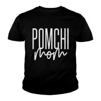 Womens Pomchi Mom Cute Pomeranian Chihuahua Mix I Love My Pomchi Youth T-shirt - Thegiftio UK