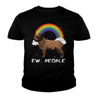 Womens Rainbow Spanish Water Dog Ew People Unicorn Dog Youth T-shirt | Mazezy