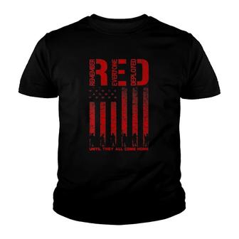 Womens Red Friday Military , Remember Everyone Deployed V-Neck Youth T-shirt | Mazezy