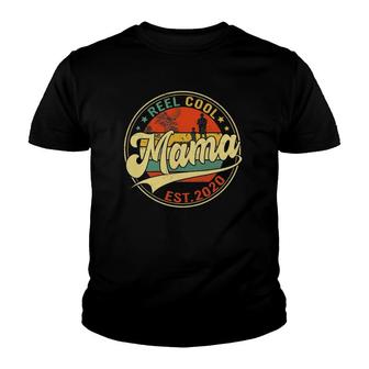 Womens Reel Cool Mama Fishing Vintage Retro Mother's Day Youth T-shirt | Mazezy UK