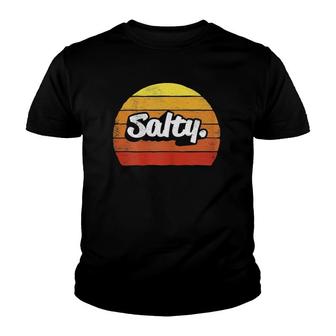 Womens Retro Salty Beach Summer Vacation Travel Vintage Youth T-shirt | Mazezy