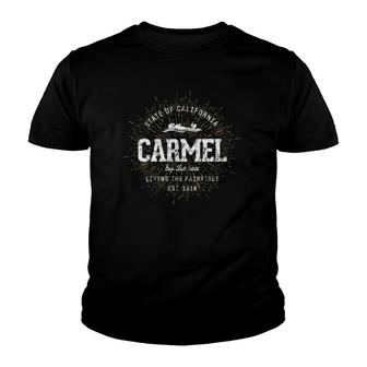 Womens Retro Style Vintage Carmel By The Sea Youth T-shirt | Mazezy
