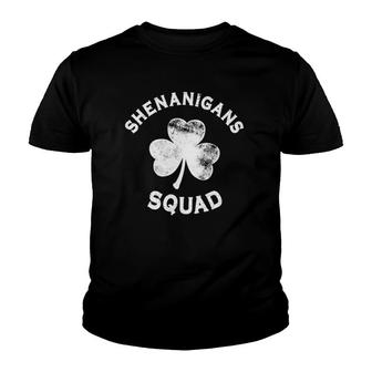 Womens Shenanigans Squad St Patrick's Day Funny Matching Youth T-shirt | Mazezy