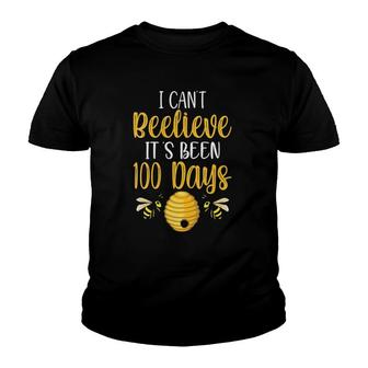 Womens Teacher 100 Days Of School 100Th Day Bee Gift Idea V Neck Youth T-shirt | Mazezy