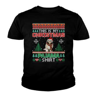 Womens This Is My Lowchen Christmas Pajama Dog Ugly Youth T-shirt | Mazezy