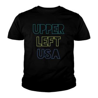 Womens Upper Left Usa Pnw Pacific Northwest Tee V-Neck Youth T-shirt | Mazezy