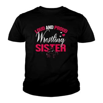 Womens Wrestling Sister Funny Wrestler Sister Gift Women Premium Youth T-shirt | Mazezy