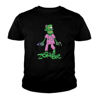 Womens Zombie Crna Fun And Cute Anesthesia Nurse Anesthetist Design V-Neck Youth T-shirt | Mazezy UK