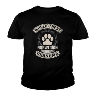 World's Best Norwegian Elkhound Grandma Youth T-shirt | Mazezy