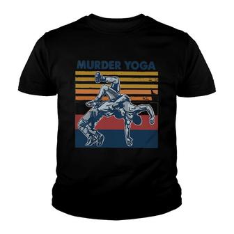 Wrestling Murder Yoga Youth T-shirt | Mazezy
